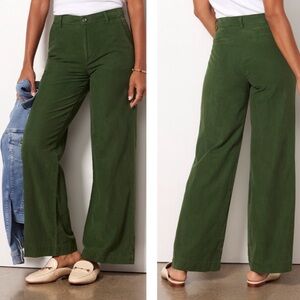 Kut From The Kloth Rory Olive Green Wide Leg Trouser Pants